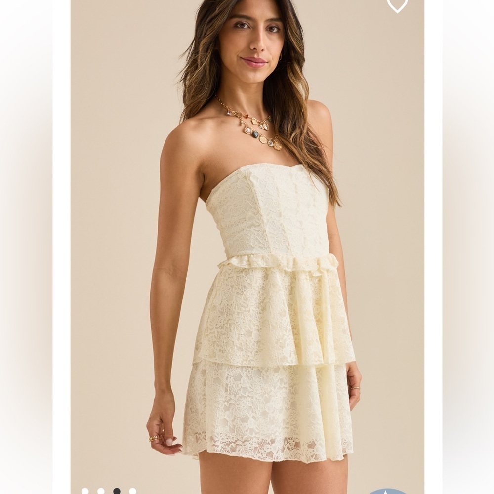 New with tags Altar’d state marigold lace strapless dress